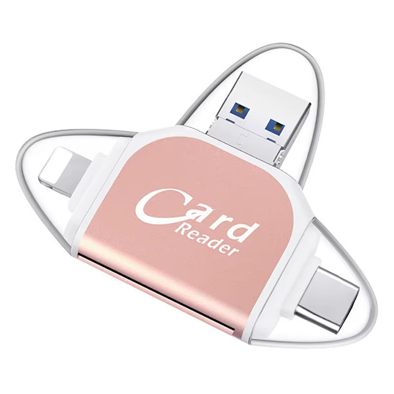 4 in 1 Card Reader Adapter to View Camera Photos and Videos on Windows Phone Android ﻿